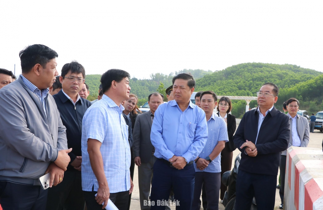 Bí thư Tỉnh ủy Lương Nguyễn Minh Triết kiểm tra thực tế Dự án hồ chứa nước Krông Pách Thượng