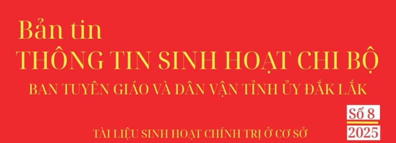 THÔNG TIN SINH HOẠT CHI BỘ THÁNG 8/2025